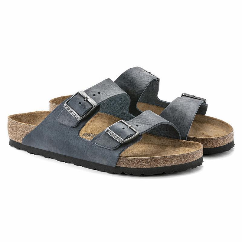 Arizona Birkenstock Natural Kozene Panske Siva | SK 317ILH